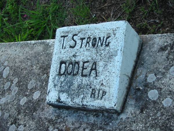 T. Strong  | Dodea RIP;  | Sacred Heart Catholic Church, Christmas Creek, Beaudesert Shire  | 