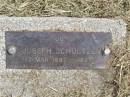 Joseph SCHULTZE,
17 Mar 1897 - 1897;
Coleyville Cemetery, Boonah Shire