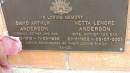 David Arthur ANDERSON
b: 21 Oct 1919
d: 11 Mar 1998
Netta Lenore ANDERSON
b: 21 Nov 1922
d: 5 Jul 2001
Cooloola Coast Cemetery