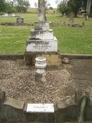 
Patrick John SWEENEY,
born 15 March 1866,
died 5 Aug 1916 aged 50 years;
George C. SWEENEY,
son of Patrick,
killed Bullecourt 5 April 1917 aged 19 years;
Eliza Jane,
wife of Patrick John SWEENEY,
died 22 Nov 1934 aged 70 years;
Henry James SWEENEY,
died 29 April 1923;
Coulson General Cemetery, Scenic Rim Region

