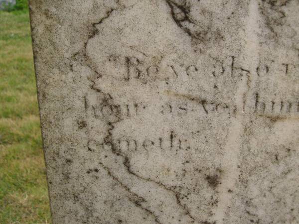 James Alexander Kennedy McCONNEL  | d: 6 Feb 1863 aged 31  | son of Henry McCONNEL Esq, Cressbrook Derbyshire England  |   | Cressbrook Homestead, Somerset Region  | 