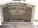 Rudolf (Rud) GESLER, uncle,
died 21 Sept 1987 aged 89 years;
Douglas Lutheran cemetery, Crows Nest Shire