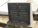 parents;
August H.W. WERNOWSKI,
1858 - 1929;
Anna C. WERNOWSKI,
1858 - 1936;
Dugandan Trinity Lutheran cemetery, Boonah Shire