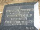 Archibald T.C.R. DONALDSON,
husband,
4-2-1910 - 15-9-1987;
Dugandan Trinity Lutheran cemetery, Boonah Shire