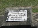 William F. STUMER,
father,
died 12 Jan 1961 aged 85 years;
Dugandan Trinity Lutheran cemetery, Boonah Shire