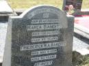 parents;
Marea BANDITT,
died 20 Feb 1950 aged 67 years;
Friederick W.A. BANDITT,
died 4 May 1959 aged 83 years;
Dugandan Trinity Lutheran cemetery, Boonah Shire