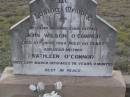 John Wilson OCONNOR, husband father,
died 10 Nov 1969 aged 80 years;
Kathleen OCONNOR, mother,
died 22 March 1979 aged 76 years 11 months;
Emu Creek cemetery, Crows Nest Shire