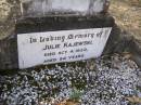 Julie KAJEWSKI,
died 4 Oct 1933 aged 94 years;
Emu Creek cemetery, Crows Nest Shire