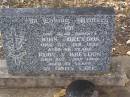 parents;
John BREYDON,
died 5 Feb 1932 aged 58 years;
Ruby V. BREYDON,
died 10 July 1968 aged 85 years;
Emu Creek cemetery, Crows Nest Shire