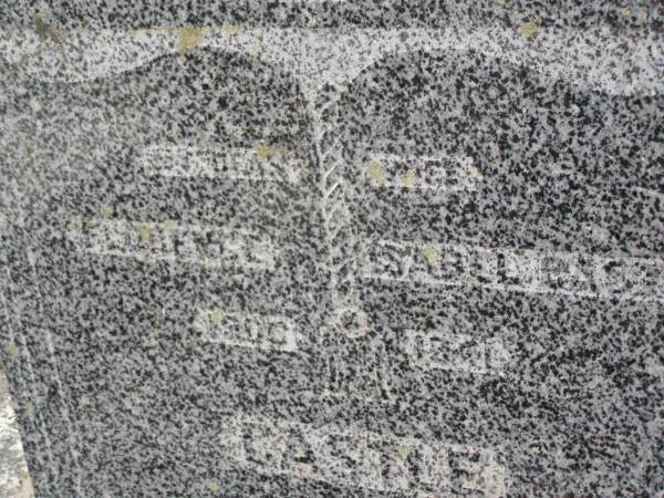 Florence Isabel CASTLE, wife,  | 1905 - 1941;  | Emu Creek cemetery, Crows Nest Shire  | 