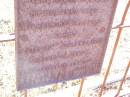 Wilhelmine Caroline ARNDT, wife,
died 22 Oct 1903,
erected by husband;
Fernvale General Cemetery, Esk Shire
