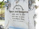 Robert John SMALLWOOD, son,
born 13 June 1884 died 8 July 1913,
erected by mother;
Fernvale General Cemetery, Esk Shire