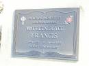 Maureen Joyce FRANCIS, mother,
25-9-1932 - 11-9-1999;
Fernvale General Cemetery, Esk Shire