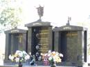 BROWELL;
Dorothy Olive ROTHWELL BOF DARBY,
29-4-32 - ,
mother of Colin, Lynette, Paul, John,
Terry (dec) & twins Julie Ann Mary &
Jacob Peter Hendrick (dec),
interred Lakes Entrance Vic;
Terry John DARBY,
26-12-58 - 22-4-98 aged 40,
father of Sarah & Anna DARBY,
son of Dorothy,
brother of Colin, Lynette, Paul & John;
Poochie,
died 21-4-96 aged 15 years 2 months,
poodle of Dorothy;
JEWELL;
ROTHWELL;
Fernvale General Cemetery, Esk Shire