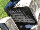 Nellie OKEEFFE, sister,
born Loterville County Cork,
accidentally drowned Bromelton
27 Oct 1890 aged 18 years;
Gleneagle Catholic cemetery, Beaudesert Shire