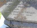 Luke Joseph OREILLY, husband father,
died 28 Feb 1946 aged 66? years;
John Joseph OREILLY,
died 25 May 1969;
Gleneagle Catholic cemetery, Beaudesert Shire