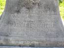 Lawrence ONEILL,
died 21 Oct 1897 aged 63 years;
Margaret ONEILL,
died 4 May 1901 aged 66? years;
Gleneagle Catholic cemetery, Beaudesert Shire