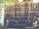 Claire Ursula DEVER,
28-1-26 - 27-7-01,
wife mother;
Gleneagle Catholic cemetery, Beaudesert Shire