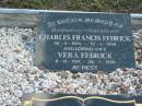 Charles Francis FEDRICK
b: 30 Apr 1905, d: 12 Jan 1994
(descendent of Thomas Boyland)
Vera FEDRICK
b: 8 Nov 1911, d: 28 Jan 1996
Gods Acre cemetery, Archerfield, Brisbane