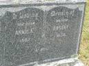 Annie F. ARGENT,
mother,
1887 - 1934;
Goomeri cemetery, Kilkivan Shire