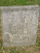 Sidney RILEY,
died 14-1-60 aged 62 years;
Goomeri cemetery, Kilkivan Shire