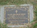 Alan Francis HOPF,
6-11-1922 - 15-3-2003,
wife Phyllis;
Goomeri cemetery, Kilkivan Shire