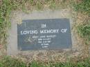 Mary Jane BANDIDT,
born 8-3-1877,
died 4-10-1957 aged 80 years;
Goomeri cemetery, Kilkivan Shire