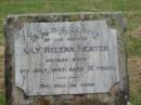 Lily Helena HEATER,
died 11 July 1942 aged 51 years;
Goomeri cemetery, Kilkivan Shire