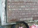 George SANDERSON,
husband father,
died 18 June 1970 aged 75 years;
Daisy Elizabeth,
mother,
died 19 Nov 1983 aged 81 years;
Goomeri cemetery, Kilkivan Shire