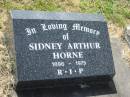 Sidney Arthur HORNE,
1896 - 1975;
Goomeri cemetery, Kilkivan Shire