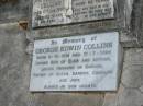 George Edwin COLLINS
B: 2-11-1916
D: 17-7-2004
son of Elsie and Arthur
husband of Daphne
father of Susan, Sandra, Carolyn and Judy
St Matthews (Anglican) Grovely, Brisbane