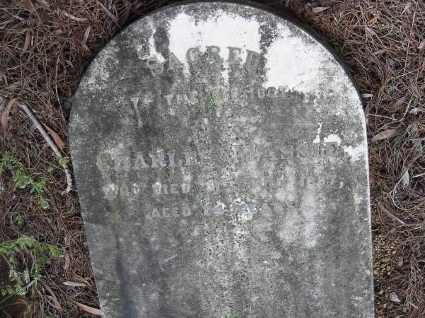Charles MASSIE  | 31 Jul 1887  | aged 24  |   | St Matthew's (Anglican) Grovely, Brisbane  | 