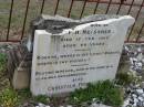 Albertina (beloved wife of) C.F.H. MEISSNER
d: 15 Feb 1900, aged 64
also Christian Friedrich Hermann MEISSNER
(husband of above)
b: 29 Sep 1835, d: 30 Mar 1905
Haigslea Lawn Cemetery, Ipswich