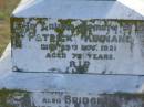 Patrick KINNANE
d: 29 Nov 1921, aged 75
(wife) Bridget (KINNANE)
d: 2 Jun 1926, aged 69
Patrick William KINNANE
d: 23 Jan 1945, aged 58
Harrisville Cemetery - Scenic Rim Regional Council