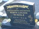 Keryn Louise SCHOLZ
b: 19 Aug 1972, d: 18 Aug 1998
Harrisville Cemetery - Scenic Rim Regional Council