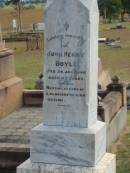 John Henry BOYLE
d: 30 Aug 1896, aged 62
Harrisville Cemetery - Scenic Rim Regional Council