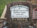 Lester G TAEGE
d: 3 Apr 1967, aged 24
Harrisville Cemetery - Scenic Rim Regional Council
