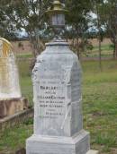 Margaret (wife of William) CARSON
d: 20 Sep 1900, aged 76
Harrisville Cemetery - Scenic Rim Regional Council