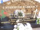 Catherine Florence PRICE ("Marnie"),
17-6-1912 - 14-8-2003,
mother grandmother great-grandmother;
Helidon Catholic cemetery, Gatton Shire