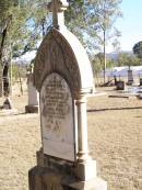 Catherine ONEIL,
died 9 Sept 1900 aged 60 years;
Patrick ONEIL,
died 29 May 1906 aged 74 years;
John ONEIL,
died 3 March 1907 aged 38 years;
Helidon Catholic cemetery, Gatton Shire