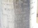 Winifred HEALY,
wife of Peter HEALY of Helidon,
died 9 Oct 1909 aged 66 years;
Peter HEALY, husband,
native of Co Wicklow Ireland,
died 11 Dec 1915 aged 79 years;
Thomas HEALY,
died 1 May 1920 aged 48 years;
James HEALY,
died 11 Jan 1920 aged 32 years;
Helidon Catholic cemetery, Gatton Shire