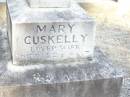 Michael CUSKELLY,
husband of Mary CUSKELLY,
born at Durra Kings Co Ireland,
died 28 June 1915 aged 76 years;
Bridget, daughter,
born Laidley Queensland,
died 22 Dec 1914 aged 49 years;
Mary CUSKELLY, wife,
died 22-4-37?;
Helidon Catholic cemetery, Gatton Shire