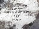 James COTTER,
died 13 April 1894 aged 67 years;
Bridget, wife,
died 13 Aug 1898;
Helidon Catholic cemetery, Gatton Shire
