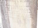 John MCDONNELL,
Co Tipperary Ireland,
died 17 Oct 1885 aged 25 years,
brother of Mrs Denis DWAN;
Helidon Catholic cemetery, Gatton Shire