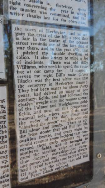   | Herberton Pioneer - Rose Lane Cemetery  |   |   |   | 