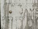 James KEENE,
husband father,
died 18 Ser? 1961 aged 69 years;
Howard cemetery, City of Hervey Bay