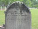 Matilda,
wife of T.J. WATKINS,
died 8 Feb 1906 aged 65 years;
Ethel May WATKINS,
died 14 Aug 1885 aged 2 years 8 months;
Howard cemetery, City of Hervey Bay