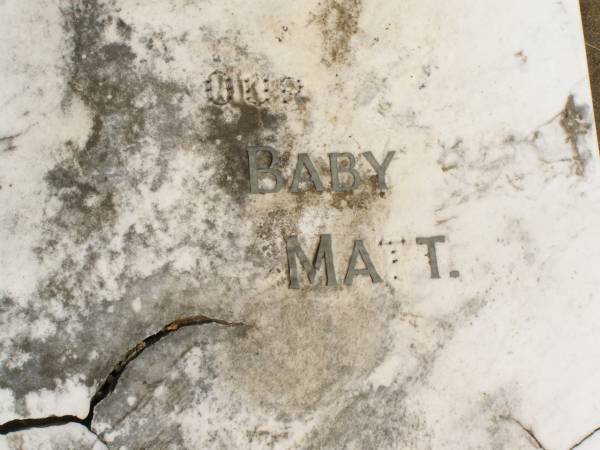 Jessie BLACKLEY,  | died 28 May 1935 aged 80 years;  | Matt,  | baby;  | Howard cemetery, City of Hervey Bay  | 