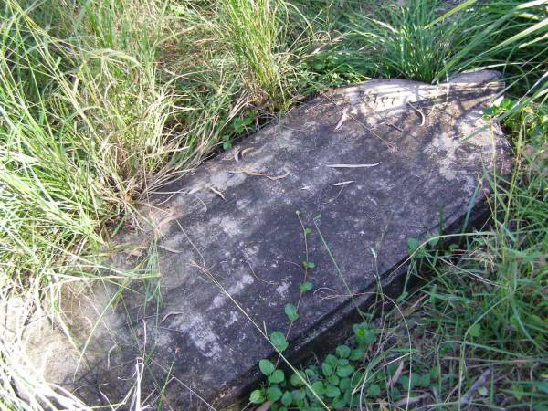 Johan THRAN?,  | died 2 ???;  | Hoya/Boonah Baptist Cemetery, Boonah Shire  |   | (probably) Joseph Henselin died 23 May 1896, born 6 December 1873, he is the son of Christian FG Henselin and Marie DW Litzow  |   | 