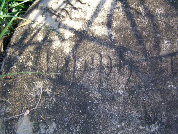 Johan THRAN?,  | died 2 ???;  | Hoya/Boonah Baptist Cemetery, Boonah Shire  |   | (probably) Joseph Henselin died 23 May 1896, born 6 December 1873, he is the son of Christian FG Henselin and Marie DW Litzow  |   | 